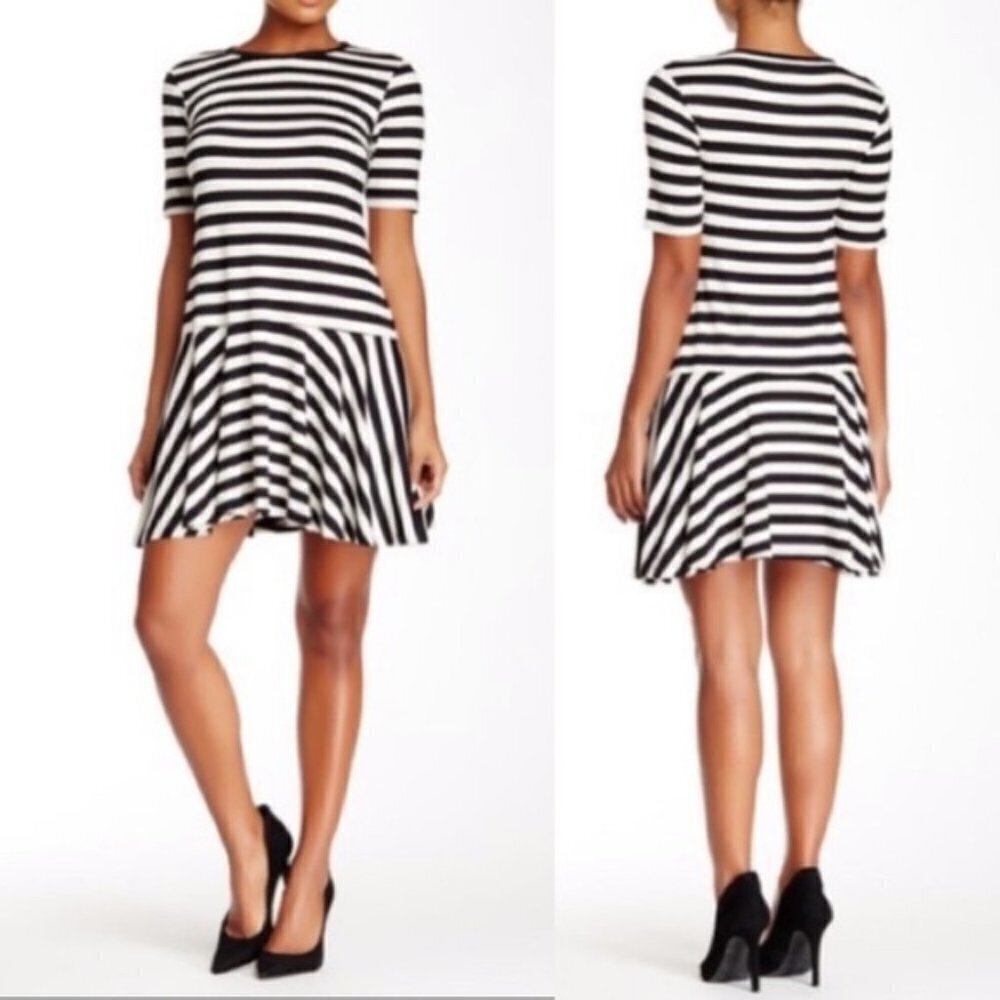 TRINA TURK | Striped Drop Waist Dress
